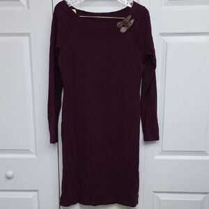 Ralph Lauren Deep Purple Long Sleeve Dress